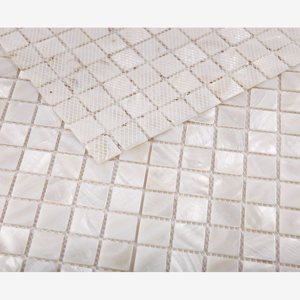 Elysia White Square 11.75x11.75 Mosaic Tile