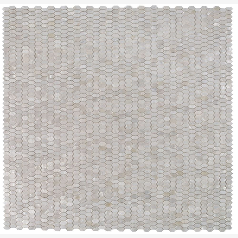 Pearl White Arrow 12x12 Mosaic Tile