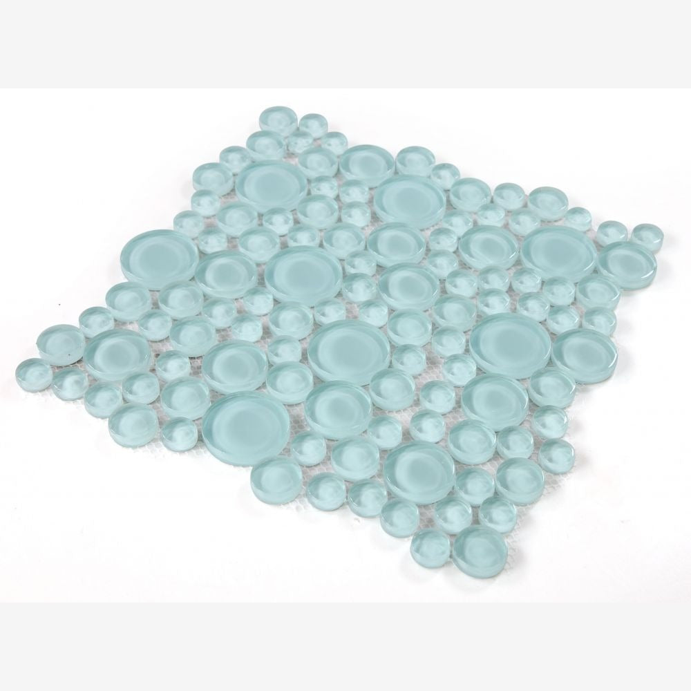 Aquabelle Mint Glass 10.75x10.75 Mosaic Tile Glossy