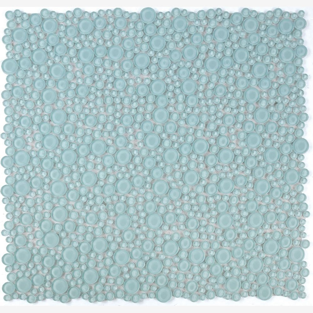 Aquabelle Mint Glass 10.75x10.75 Mosaic Tile Glossy