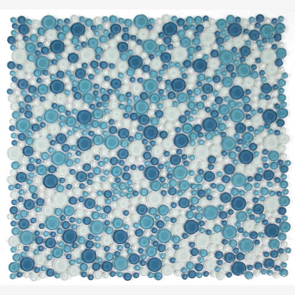 Aquabelle Ocean Glass 10.75x10.75 Mosaic Tile Glossy