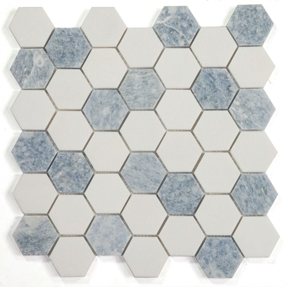 Hexalux Crystal Ocean 11.75x12 Polished Mosaic Tile