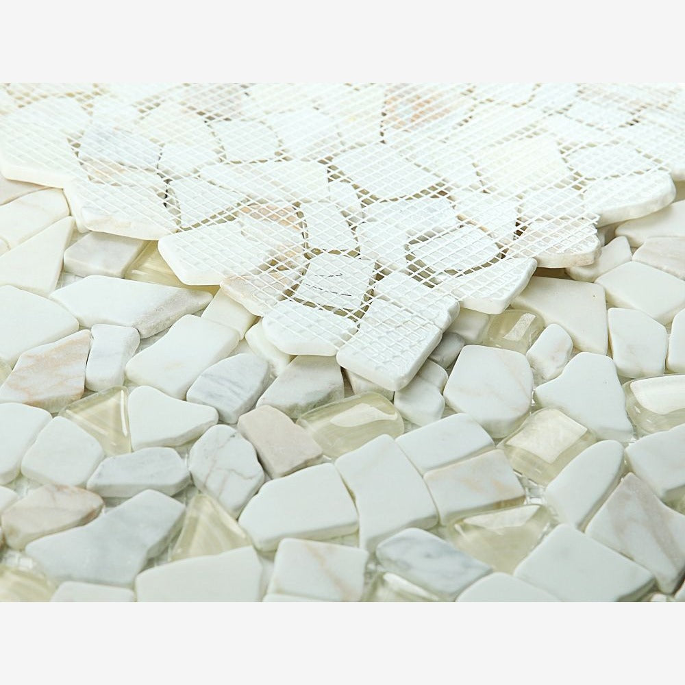 Brimstone Calacatta Gold 12x12 Honed Mosaic Tile