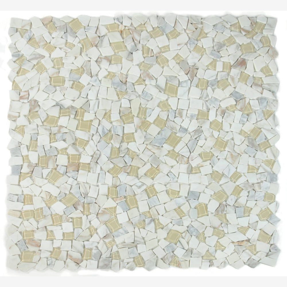 Brimstone Calacatta Gold 12x12 Honed Mosaic Tile
