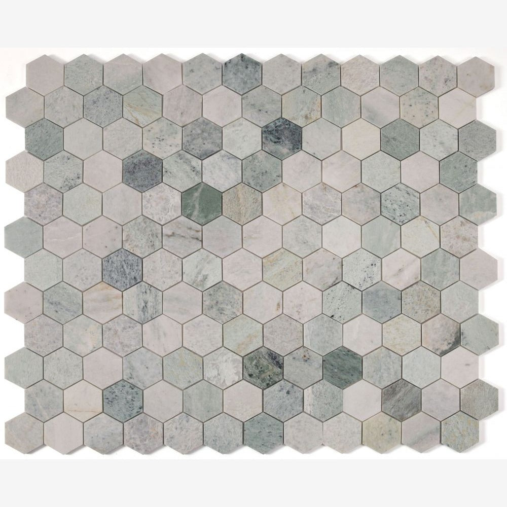 Hexalux Green 10.25x11.75 Honed Mosaic Tile