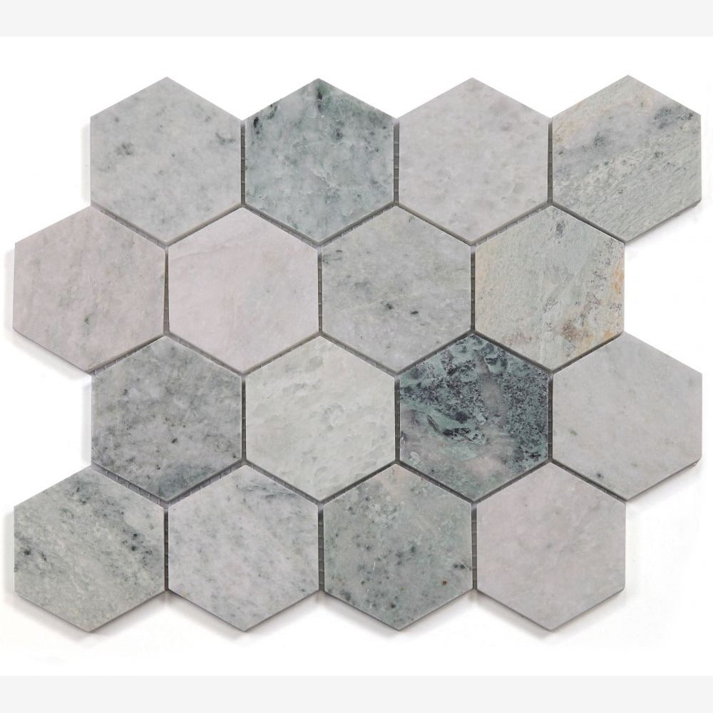 Hexalux Green 10.25x11.75 Honed Mosaic Tile