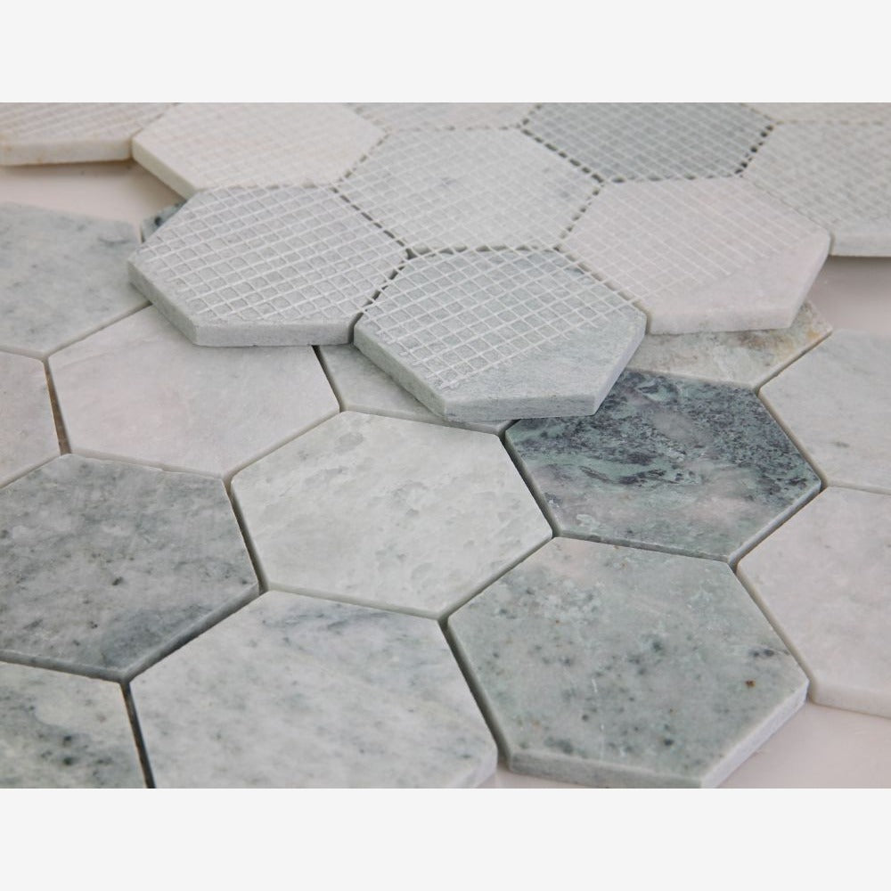 Hexalux Green 10.25x11.75 Honed Mosaic Tile