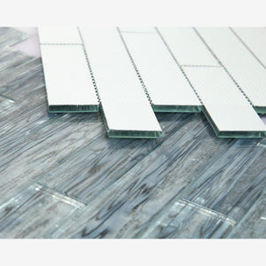 Clea Shell Clea Shell Silver Multi Size Glass 11.75x11.75 Glossy Mosaic Tile – Tilezz