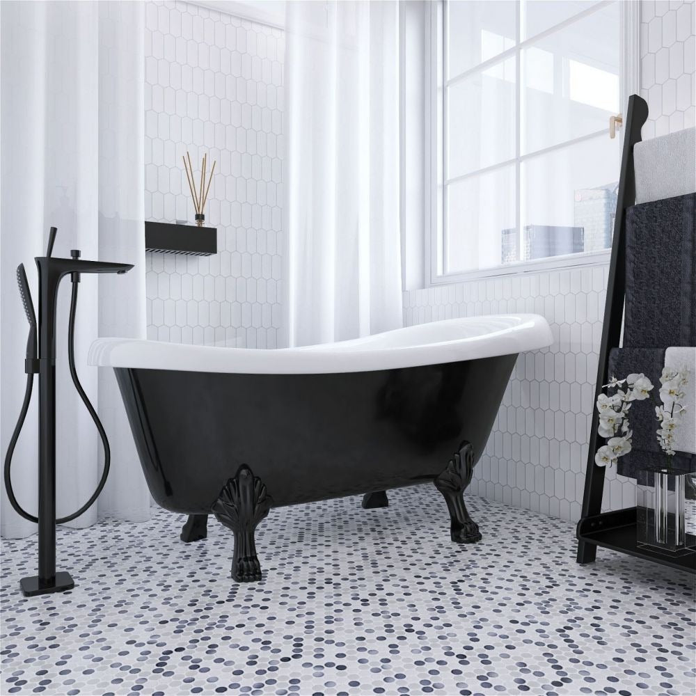 Ono Mixed Grey Glossy 11.5x12.25 Porcelain Tile