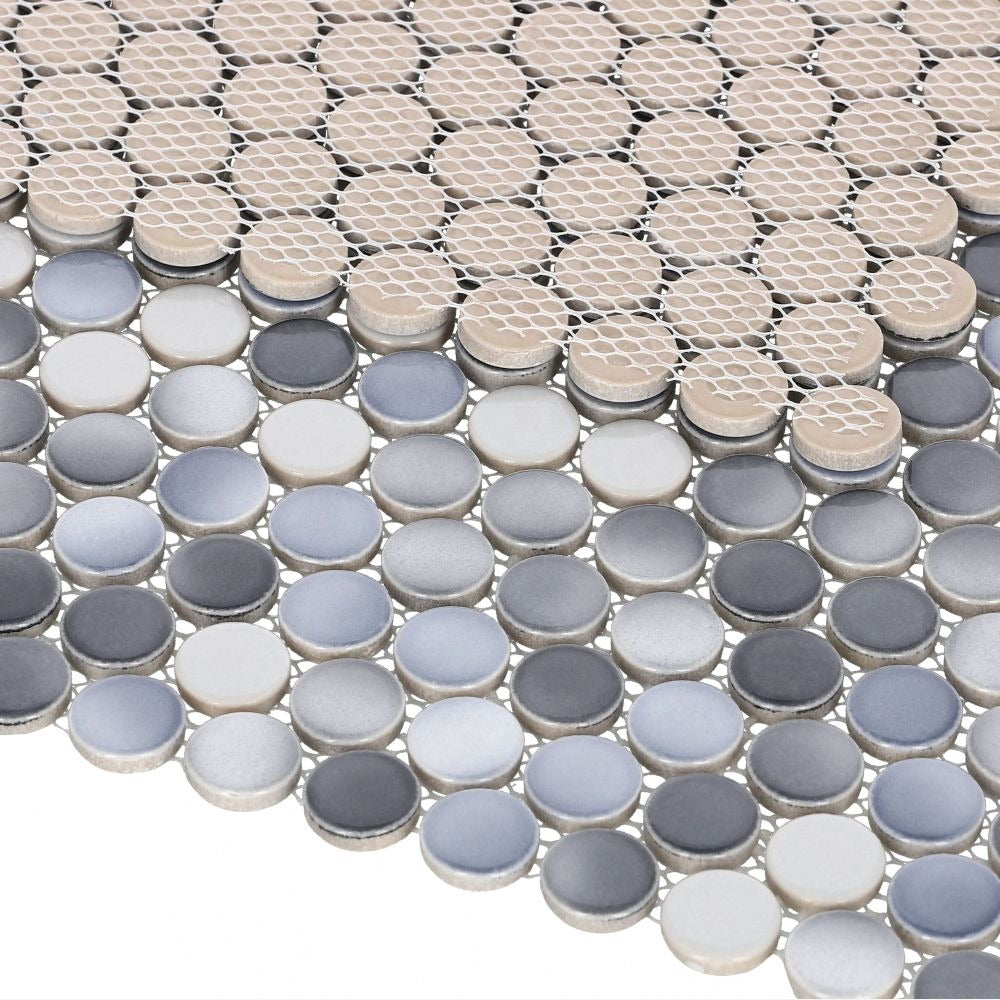 Ono Gradient Grey Glossy 11.5x12.25 Porcelain Tile