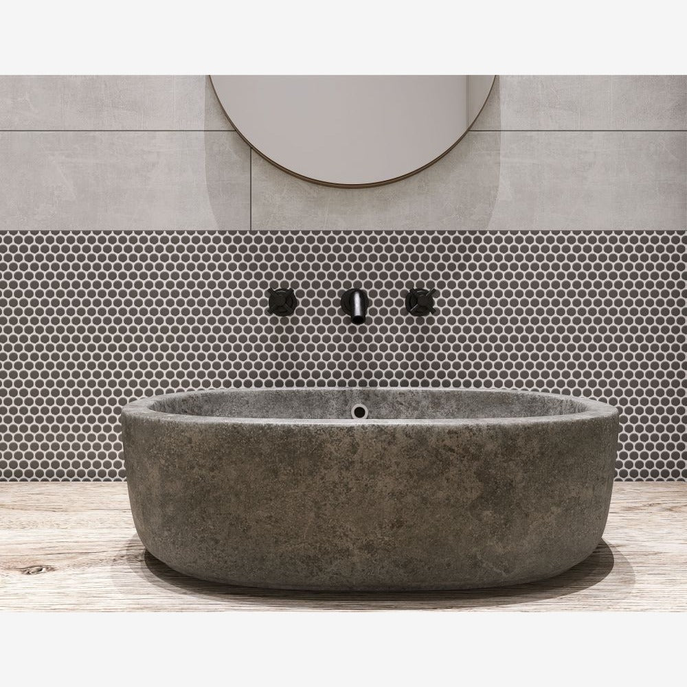 Ono Dark Grey Matte 11.5x12.25 Porcelain Tile