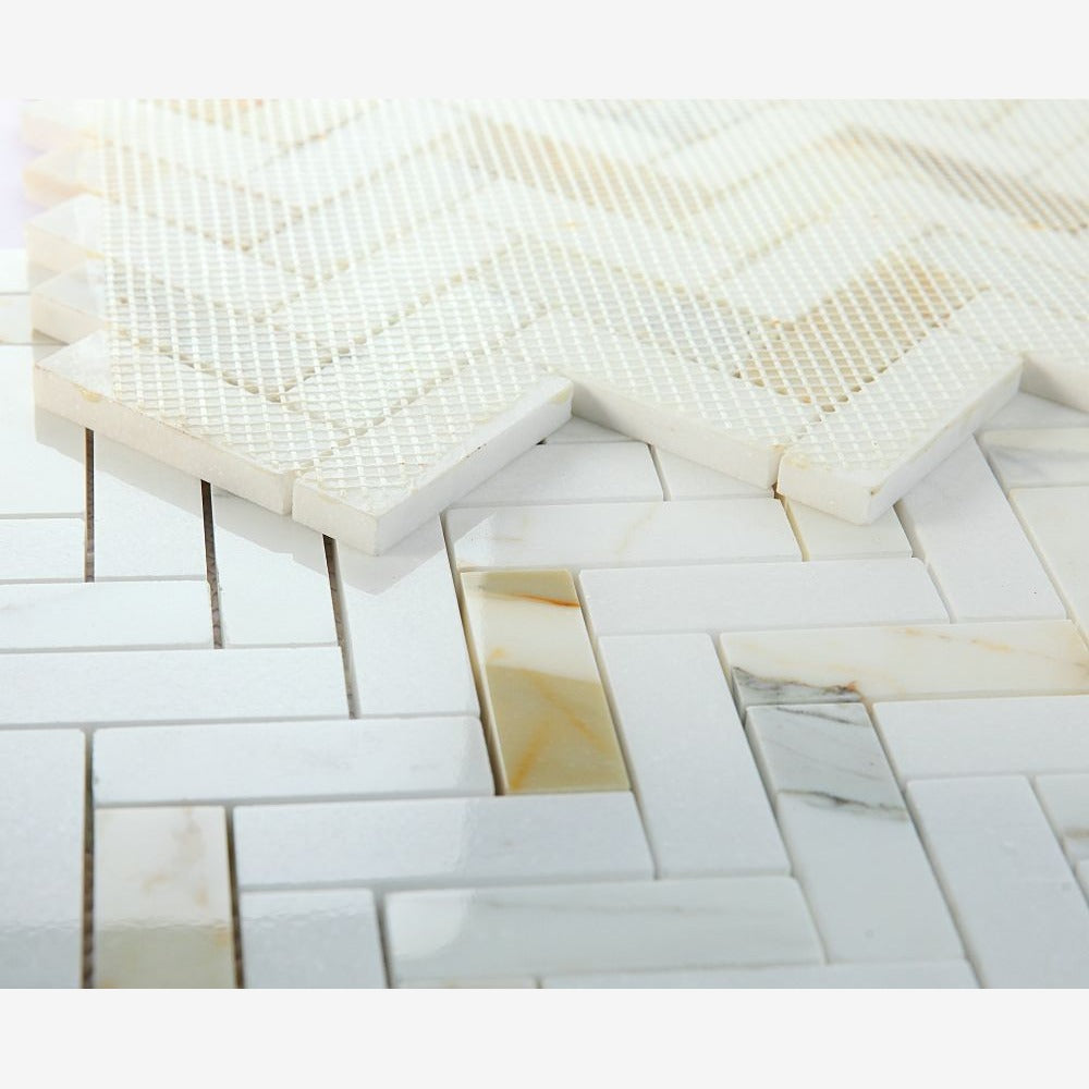 Tesserae Sunrise Polished 11x12.5 Mosaic Tile