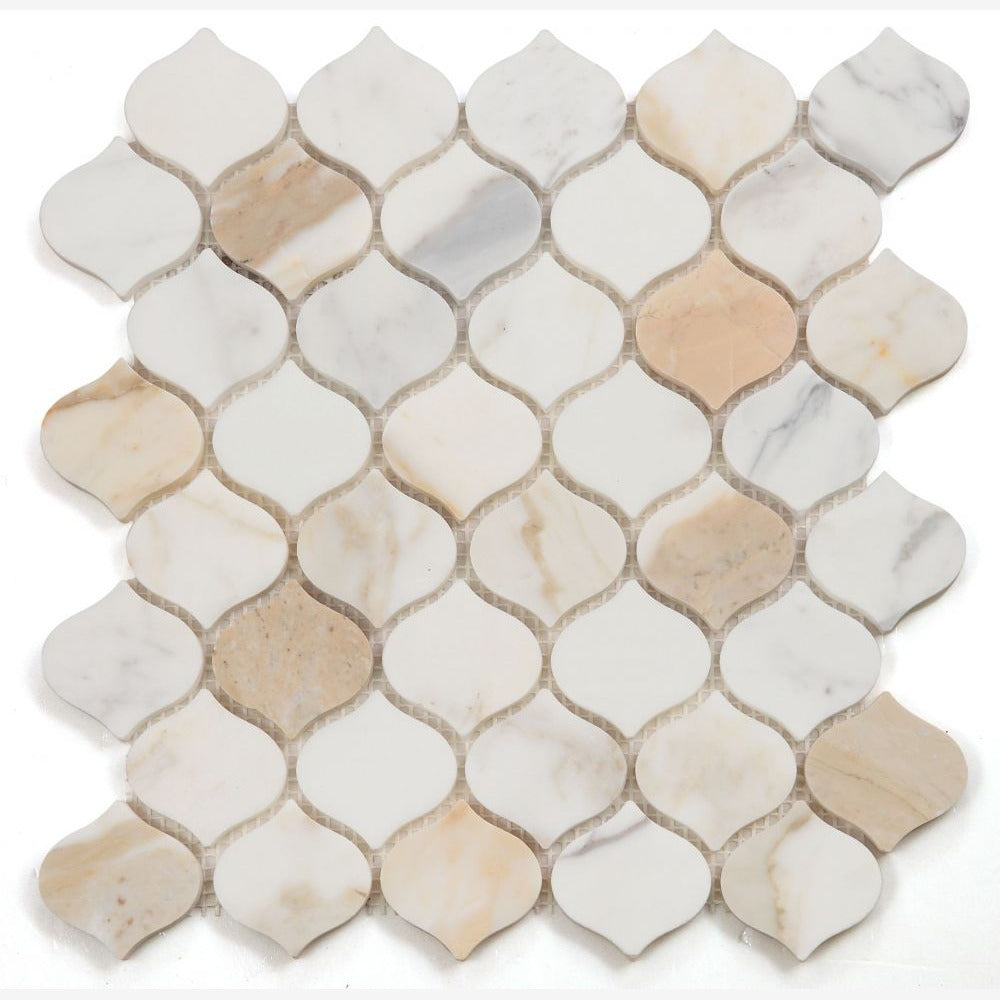 Dewfall Calacatta Gold 11x11 Polished Mosaic Tile