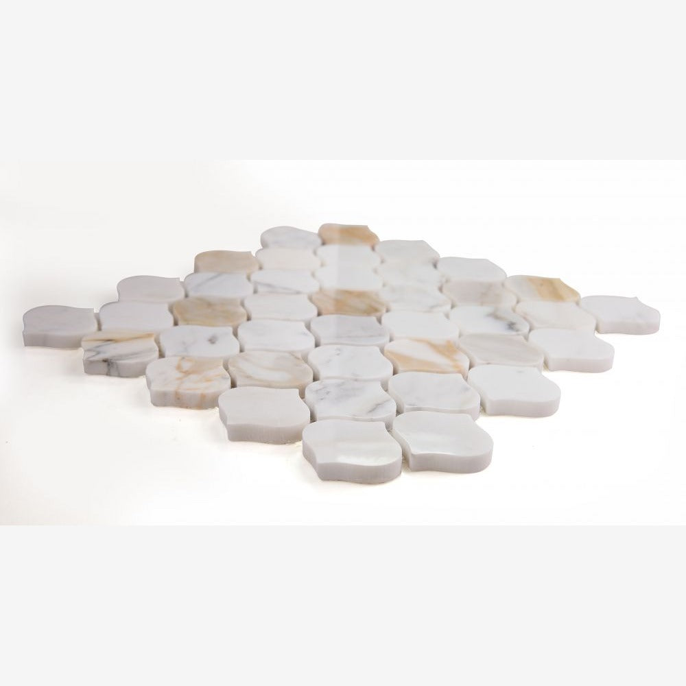 Dewfall Calacatta Gold 11x11 Polished Mosaic Tile