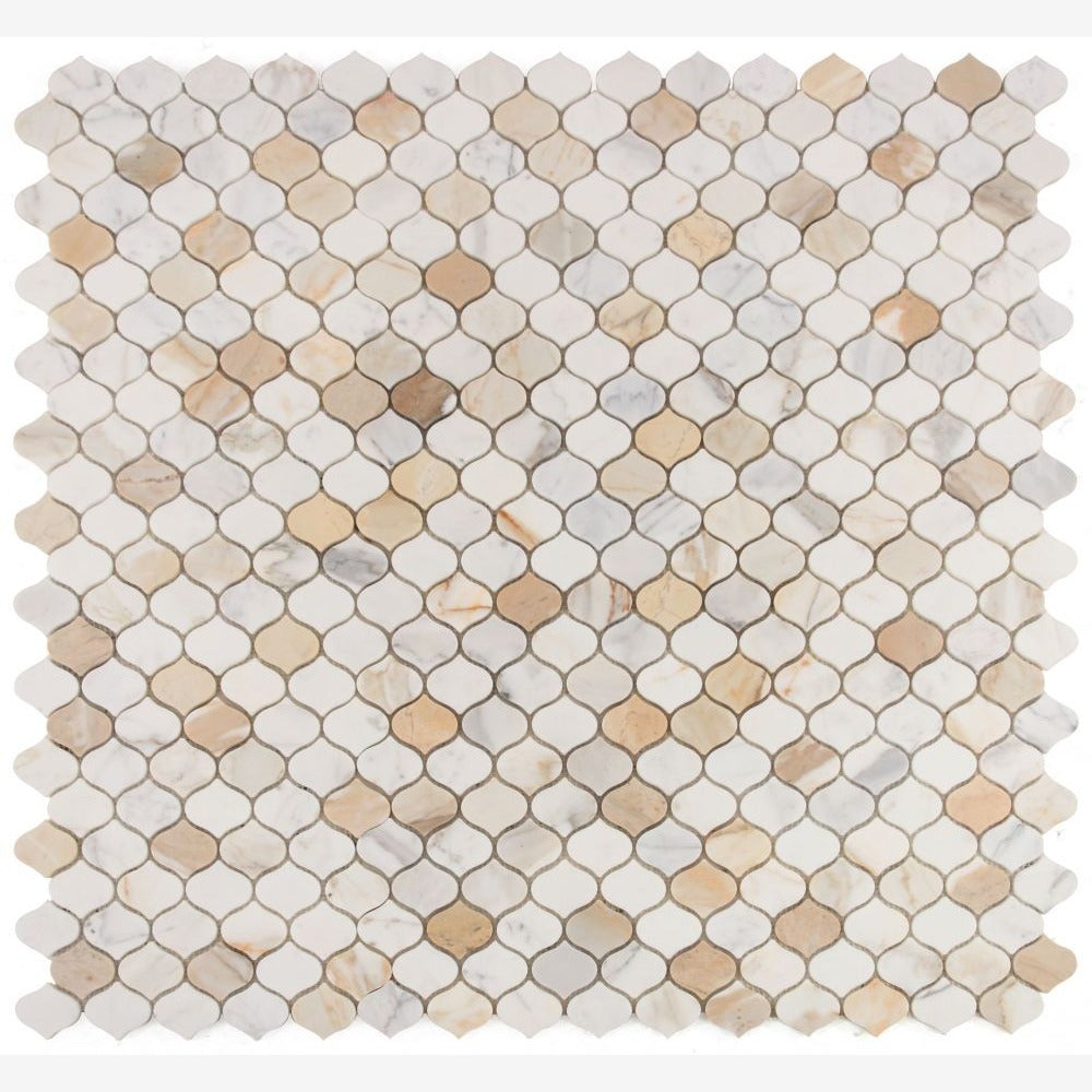 Dewfall Calacatta Gold 11x11 Polished Mosaic Tile