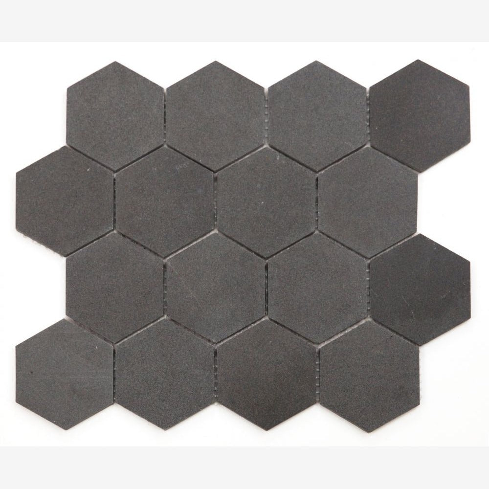 Hexalux Basalt 3x3 10.25x11.75 Honed Mosaic Tile