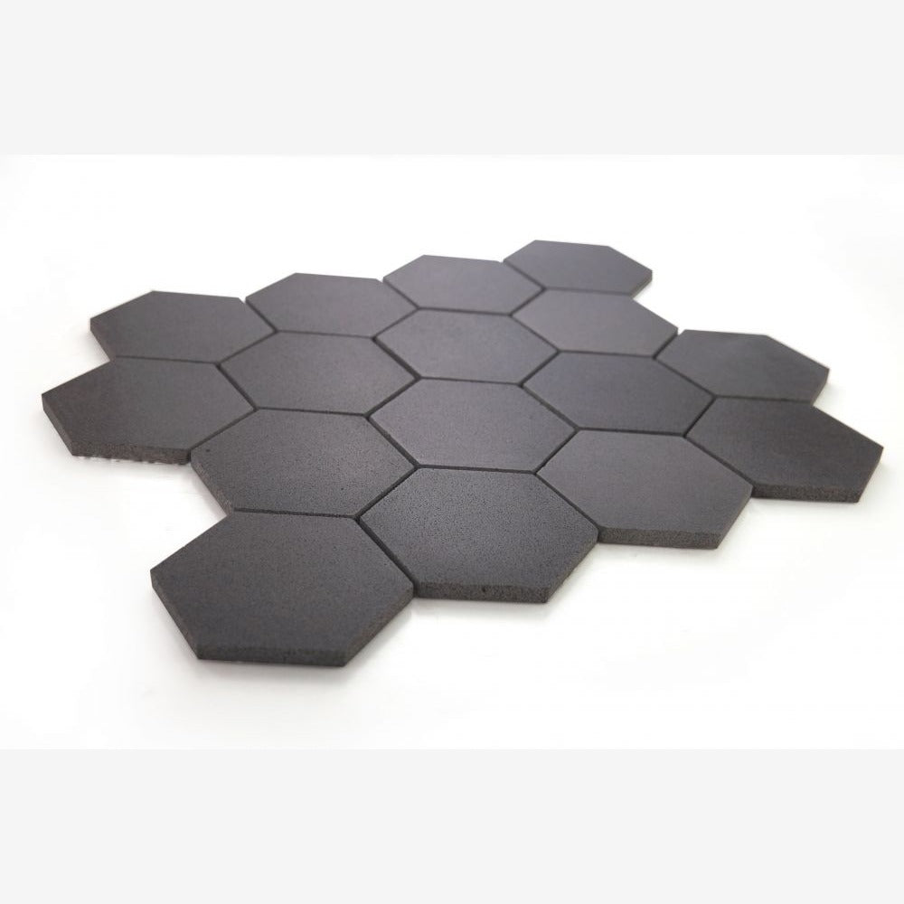 Hexalux Basalt 3x3 10.25x11.75 Honed Mosaic Tile