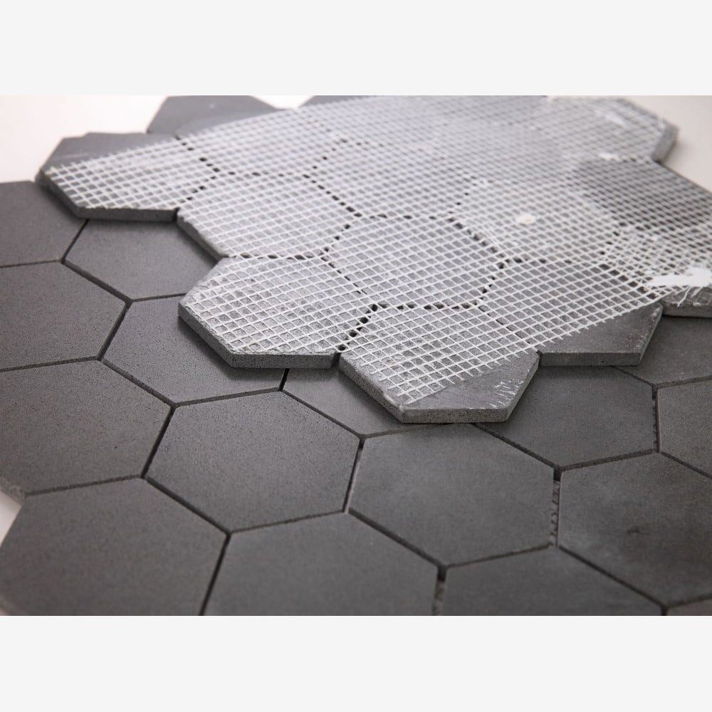 Hexalux Basalt 3x3 10.25x11.75 Honed Mosaic Tile