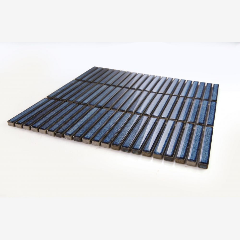 Ethereal Blue Band 11x11.5 Polished Porcelain Tile