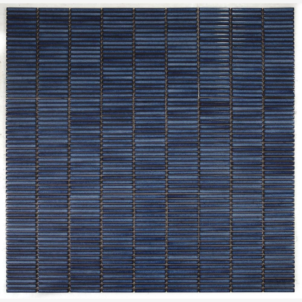 Ethereal Blue Band 11x11.5 Polished Porcelain Tile