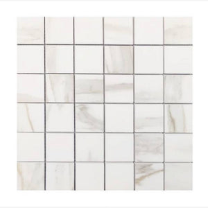 Classici Calacatta Gold Matte Mosaic 12x12 Porcelain Tile