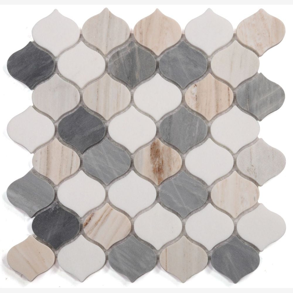 Dewfall Beach 10.75x11 Polished Mosaic Tile