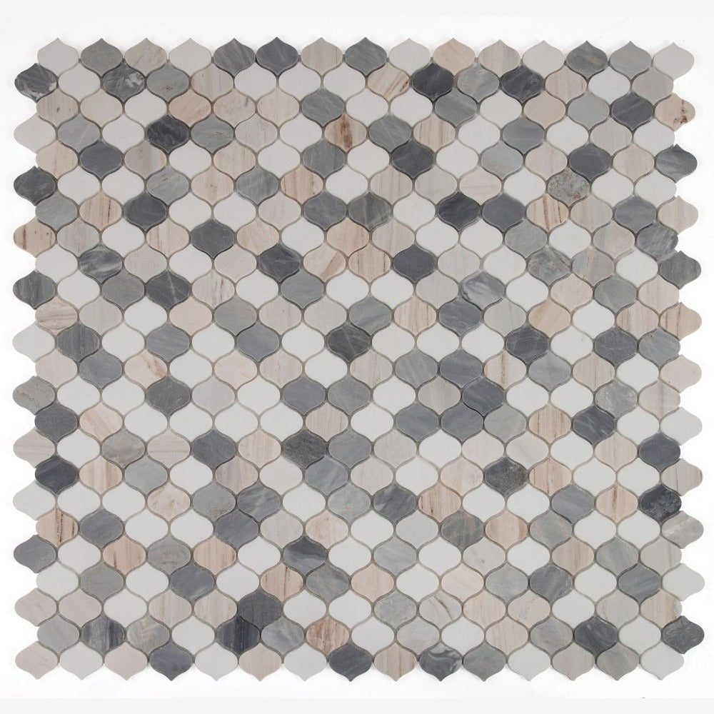 Dewfall Beach 10.75x11 Polished Mosaic Tile