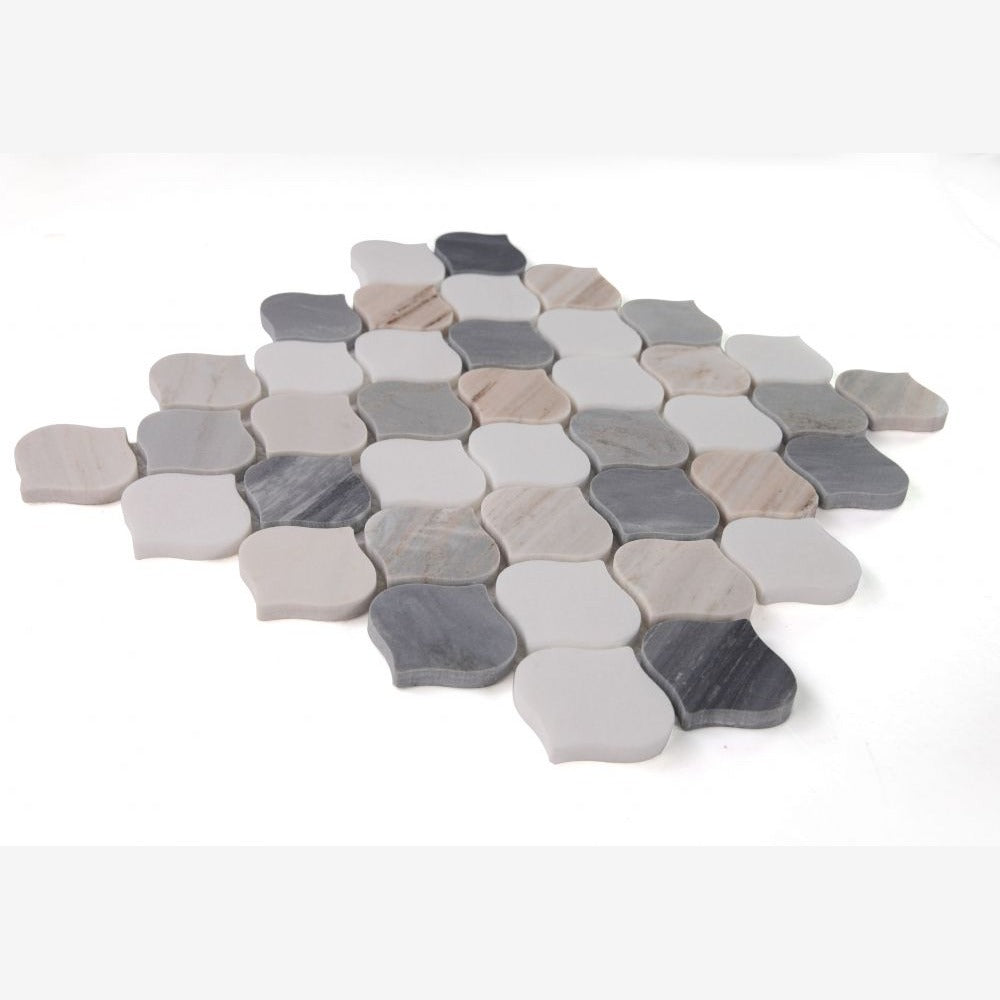Dewfall Beach 10.75x11 Polished Mosaic Tile