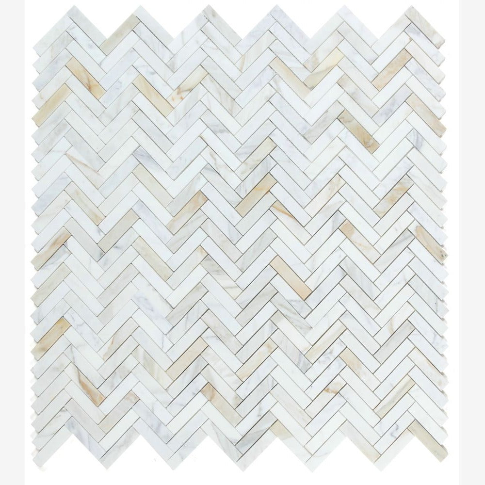 Tesserae Calacatta Gold Honed 11.25x11.25 Mosaic Tile