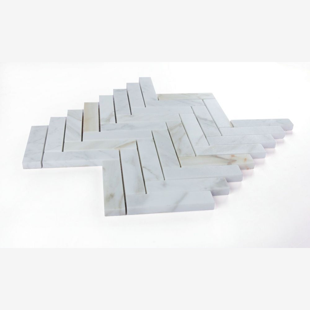 Tesserae Calacatta Gold Honed 11.25x11.25 Mosaic Tile