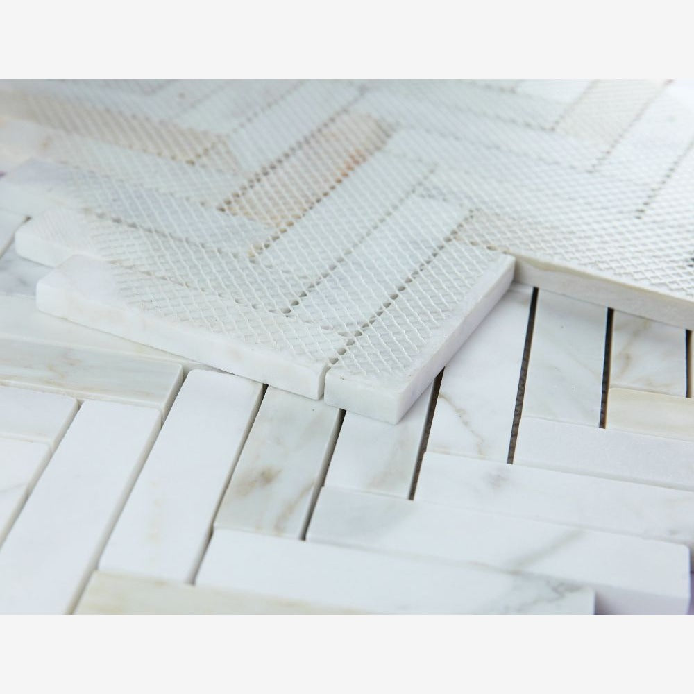 Tesserae Calacatta Gold Honed 11.25x11.25 Mosaic Tile