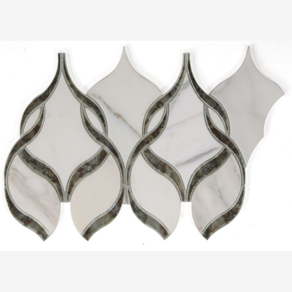 Drisca Mirror Calacatta 7.25x11.75 Polished Glass Mosaic Tile - view 2