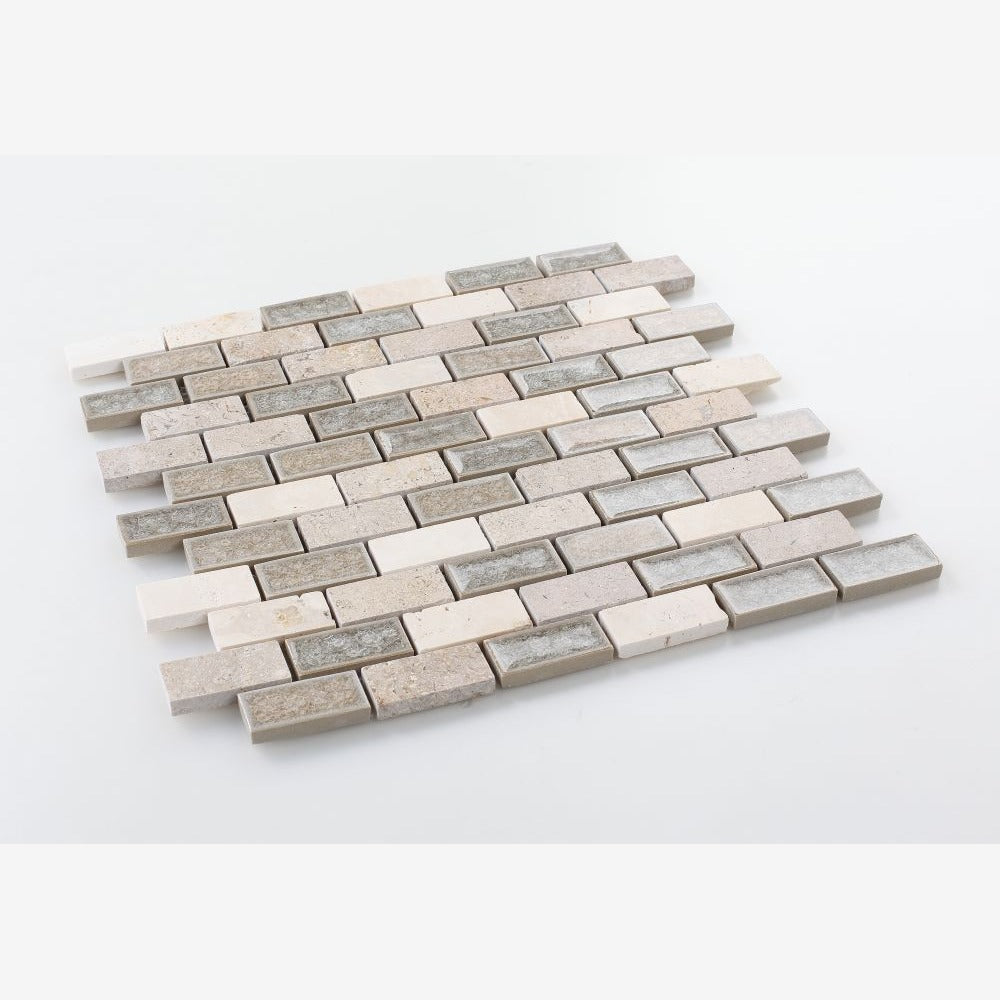 Nordic Glaze 11.75x11.75 Brick Glass Mosaic Tile - view 3