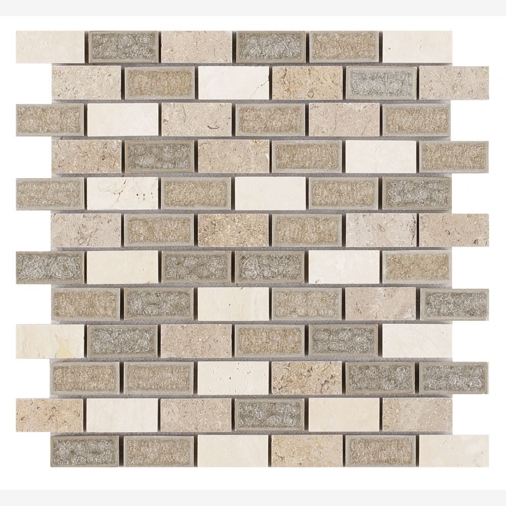 Nordic Glaze 11.75x11.75 Brick Glass Mosaic Tile - view 2