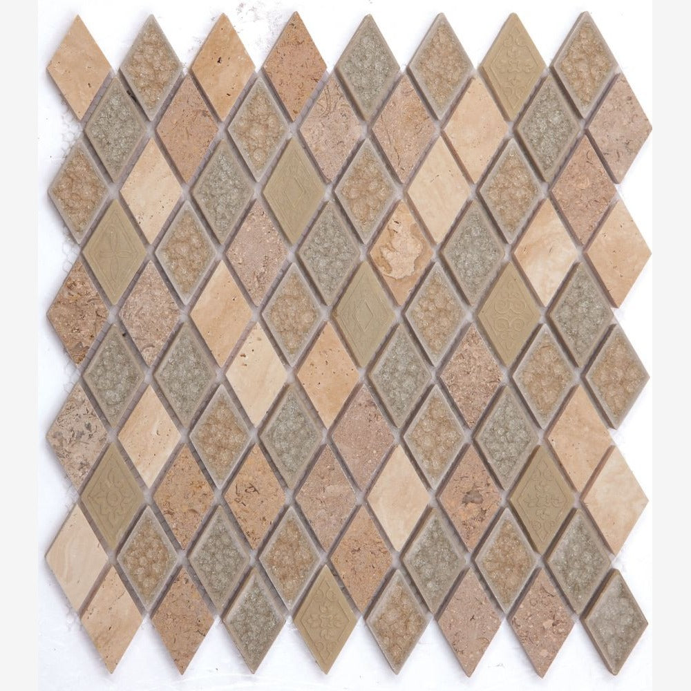 Swiss Diamond 11.5x12.25 Glass Mosaic Tile – Tilezz