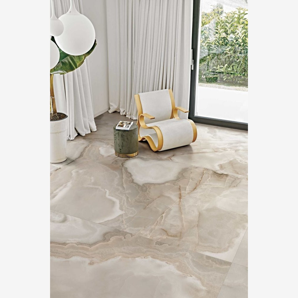 Reves Noisette Glossy 24x48 Porcelain Tile