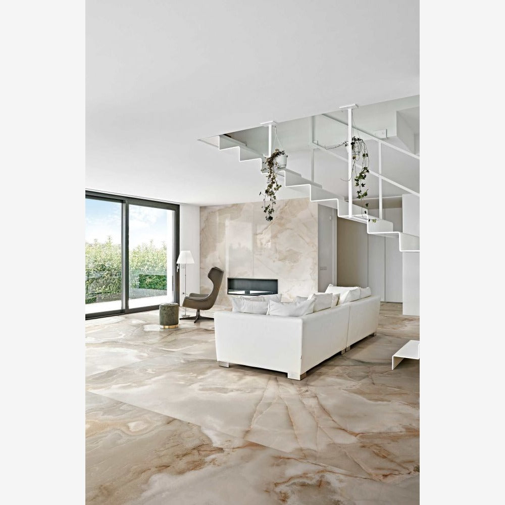 Reves Noisette Glossy 24x48 Porcelain Tile