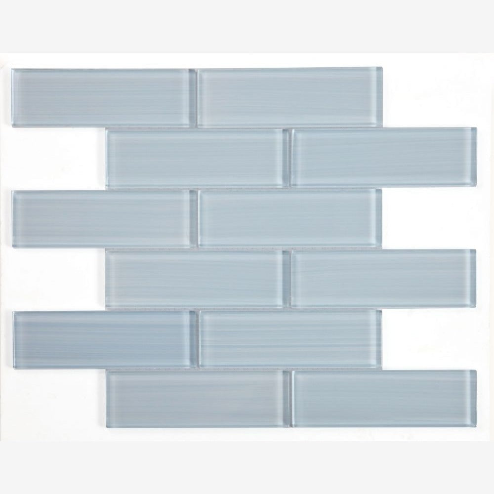 Clea Lucy Blue Painting Glass 11.75x11.75 Glossy Mosaic Tile