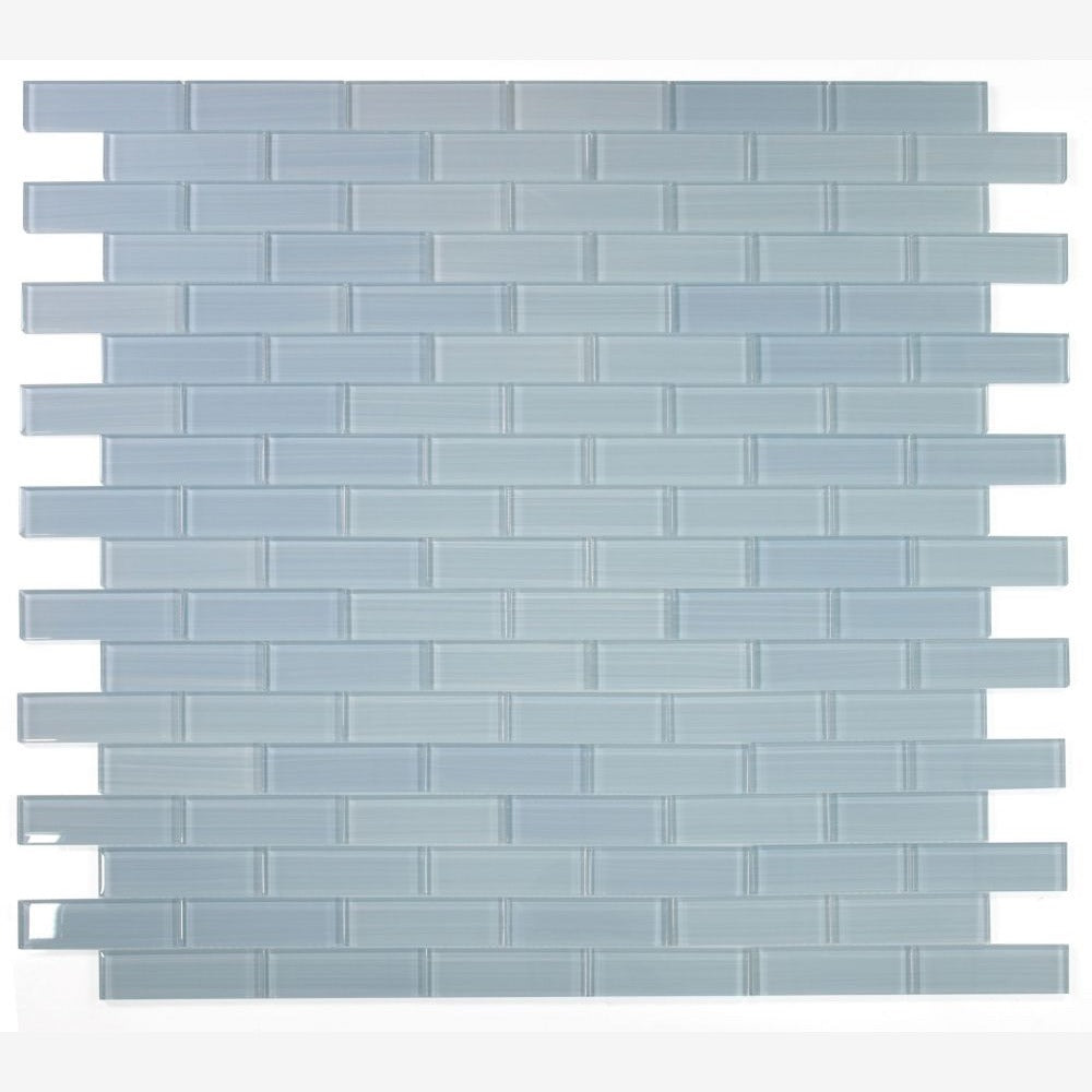 Clea Lucy Blue Painting Glass 11.75x11.75 Glossy Mosaic Tile