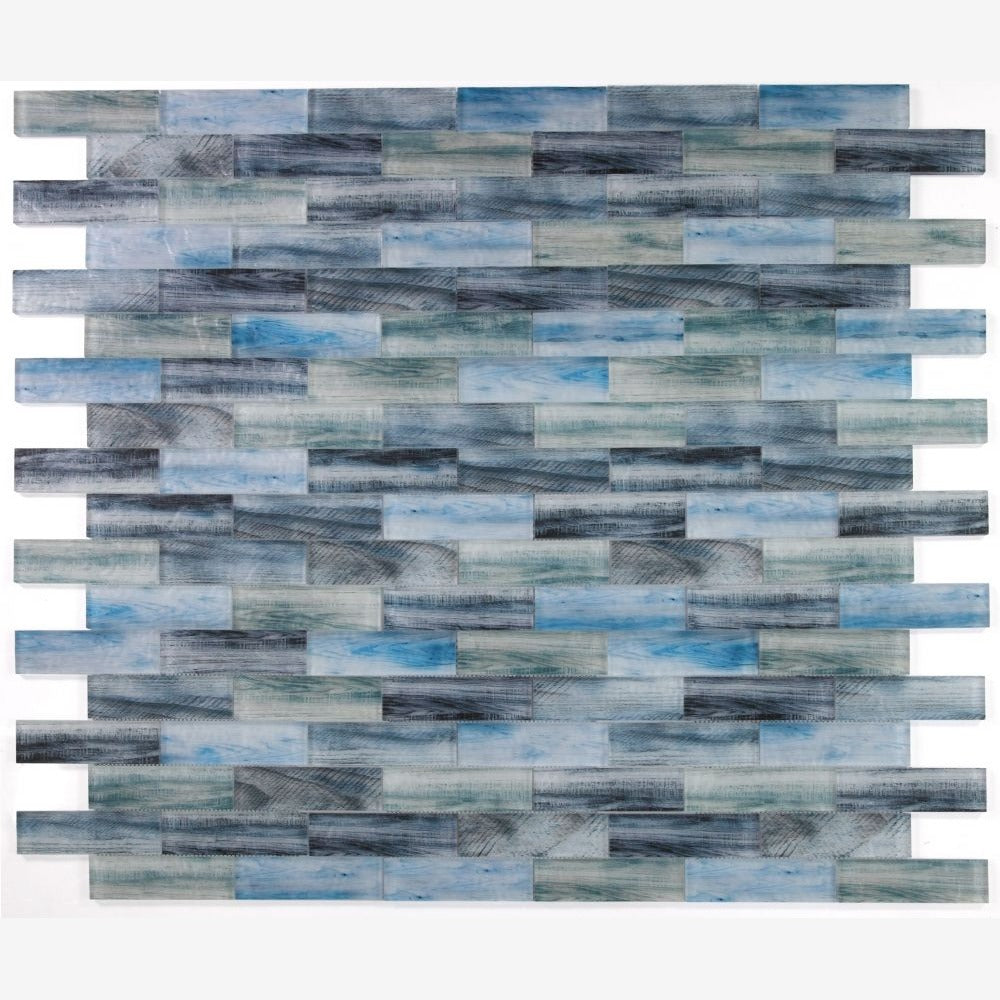 Oxi Wood Ocean 11.75x11.75 Glass Mosaic Tile