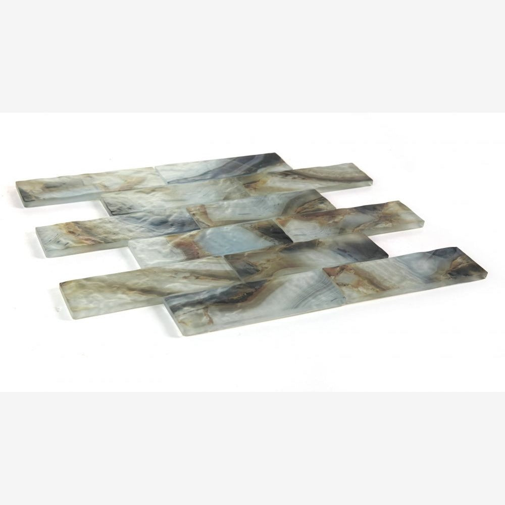 Oxi Onyx Mauna 11.75x11.75 Glass Mosaic Tile