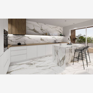 Calacatta Fantasy Topo Polished 48x48 Porcelain Tile