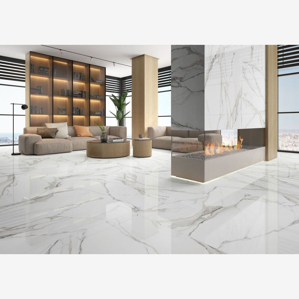 Calacatta Fantasy Topo Polished 48x48 Porcelain Tile