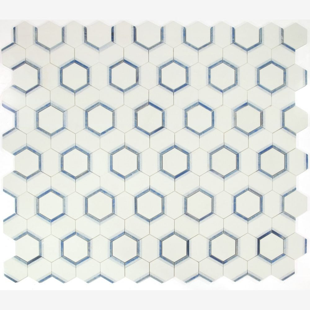 Hexalux Royal Sapphire 12x13.75 Mosaic Tile