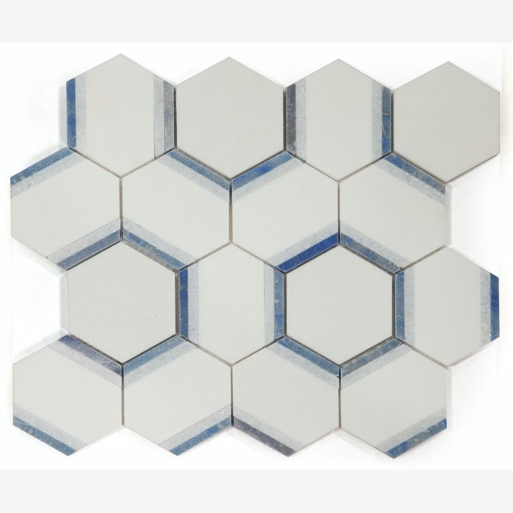 Hexalux Royal Sapphire 12x13.75 Mosaic Tile