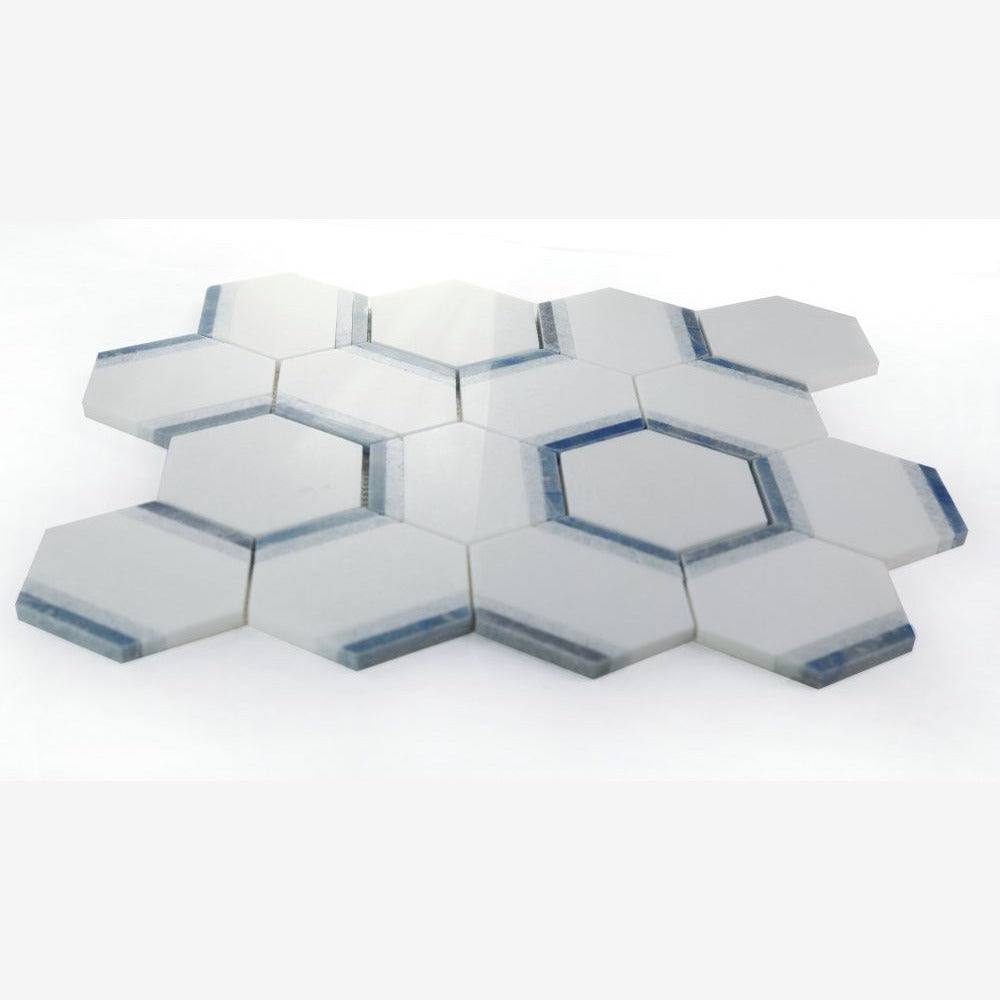 Hexalux Royal Sapphire 12x13.75 Mosaic Tile