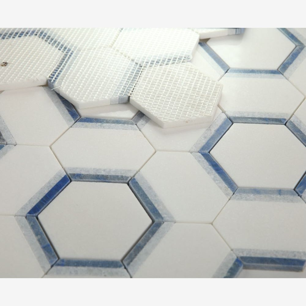 Hexalux Royal Sapphire 12x13.75 Mosaic Tile