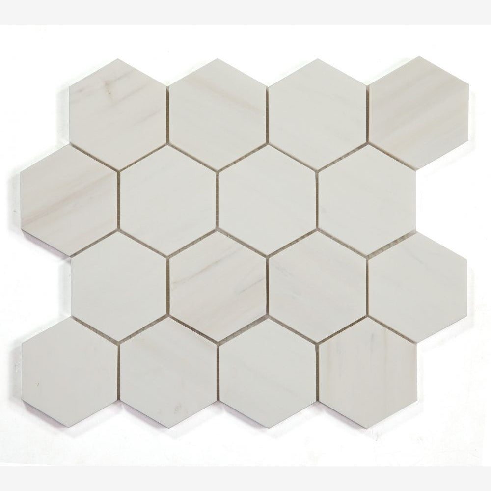 Hexalux Dolomite 10.25x11.75 Honed Mosaic Tile
