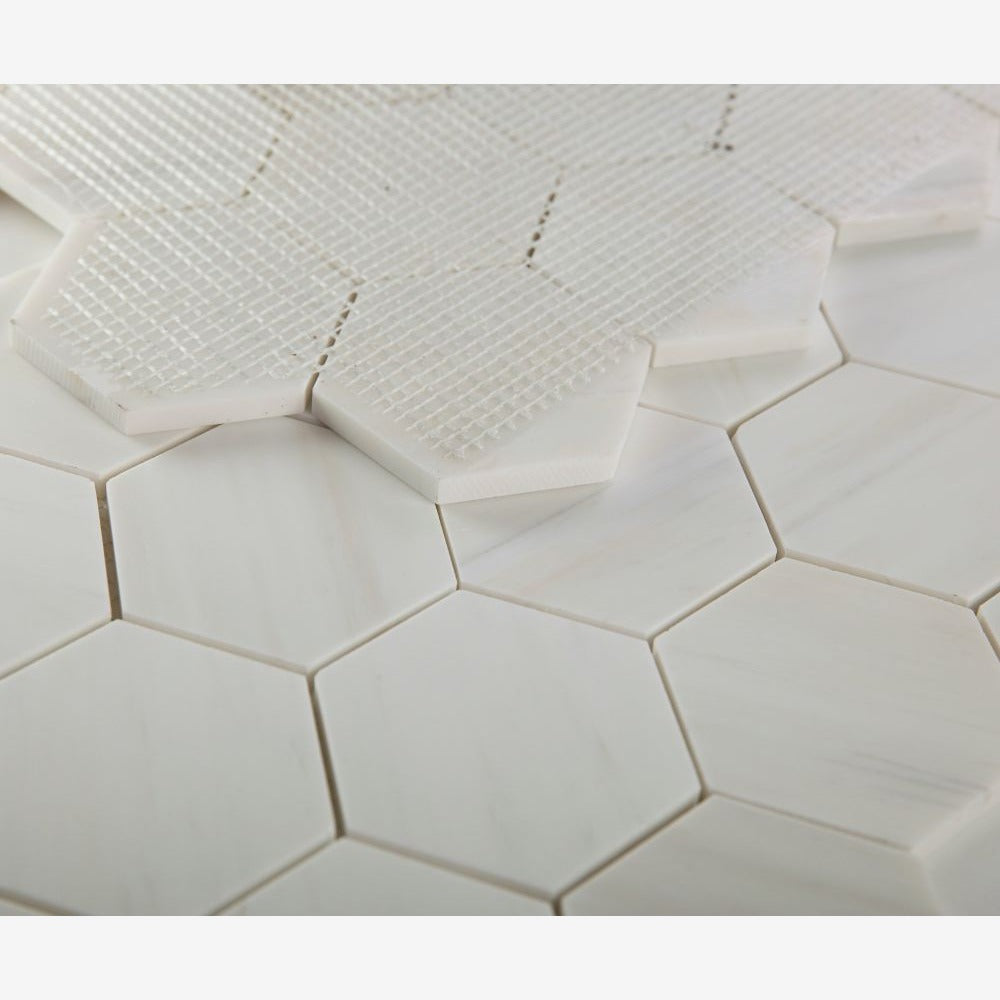 Hexalux Dolomite 10.25x11.75 Honed Mosaic Tile