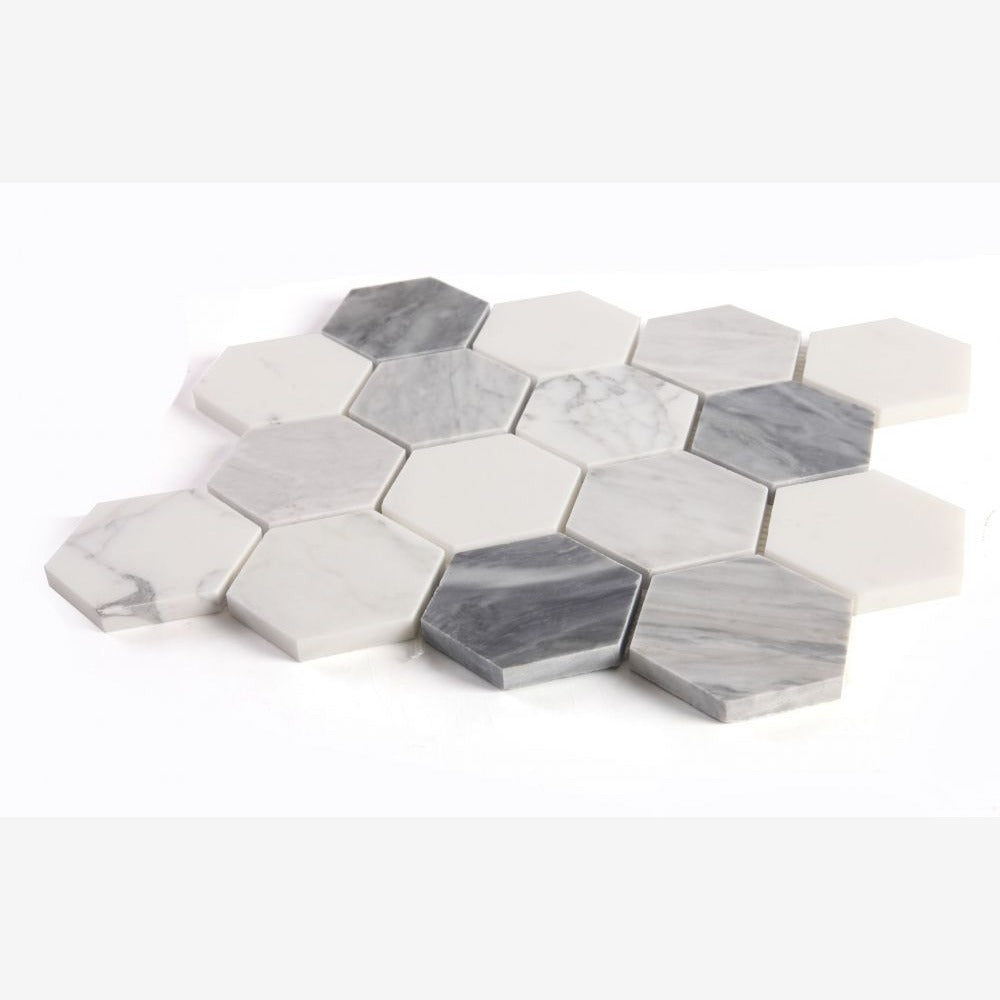 Hexalux Dusk 10x11.5 Honed Mosaic Tile